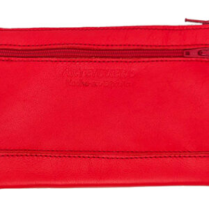 Monedero de piel rojo