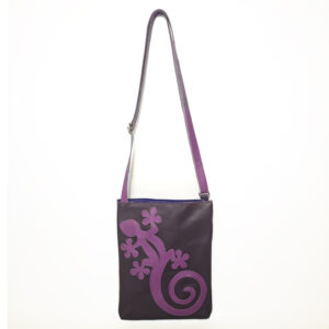 Bolso de piel morado