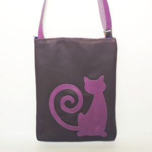 Bolso de piel morado