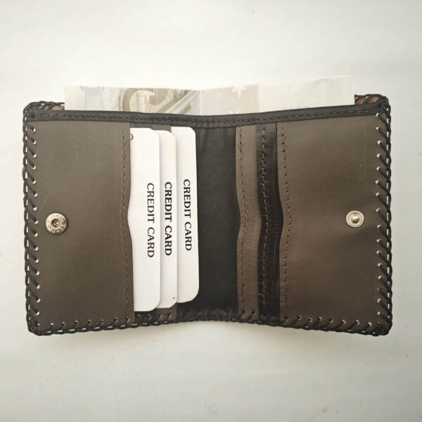 Cartera billetero de piel marrón