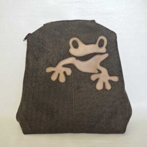 Mochila de piel marrón