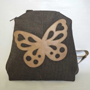 Mochila de piel marrón