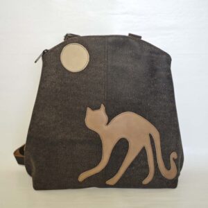 Mochila de piel marrón