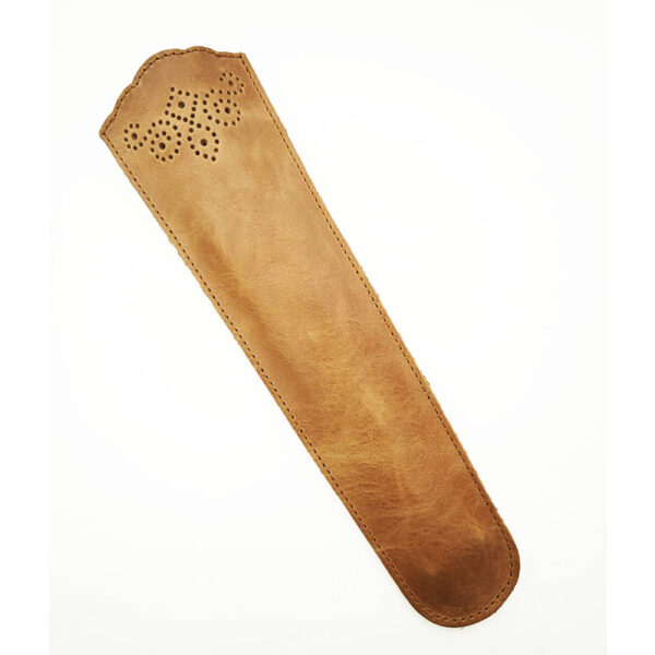 Funda de abanico de piel camel
