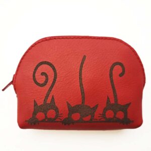 Monedero de piel rojo