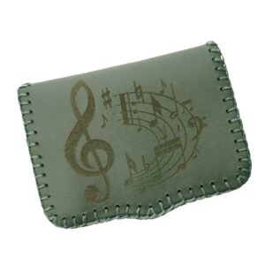 Cartera de piel verde