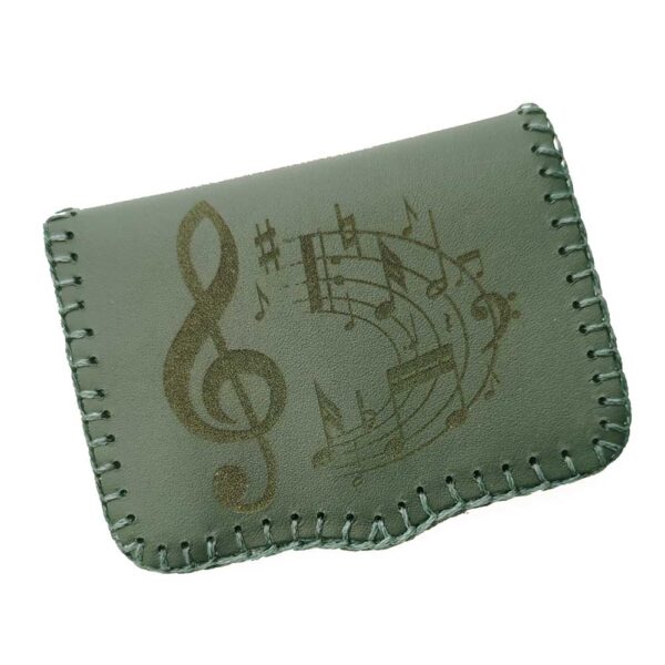 Cartera de piel verde