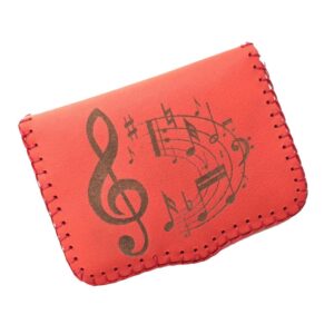 Cartera de piel roja