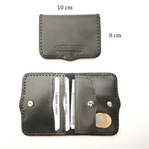 Cartera de piel negro