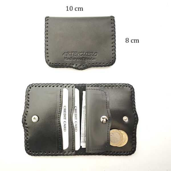 Cartera de piel negro