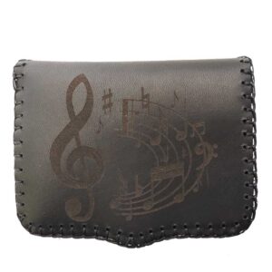 Cartera de piel negra
