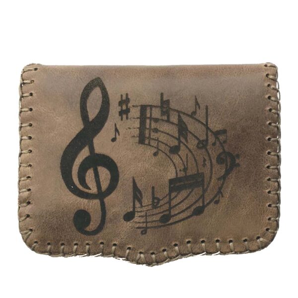 Cartera de piel camel