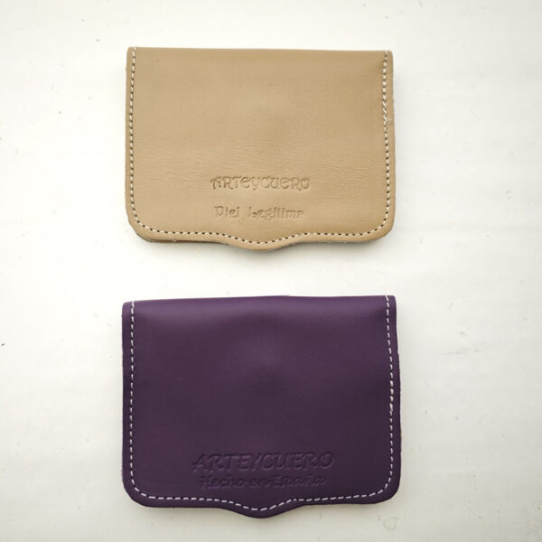 Dos cartera de piel