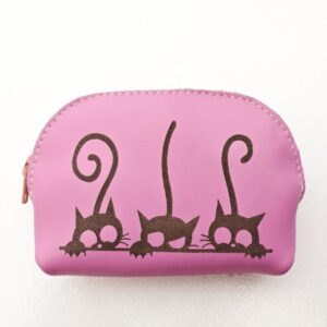 Monedero de piel rosa