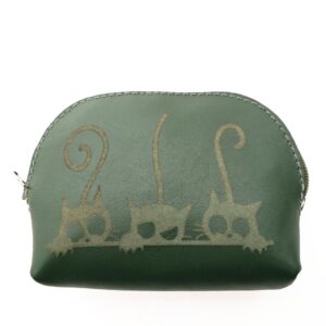 Monedero de piel verde