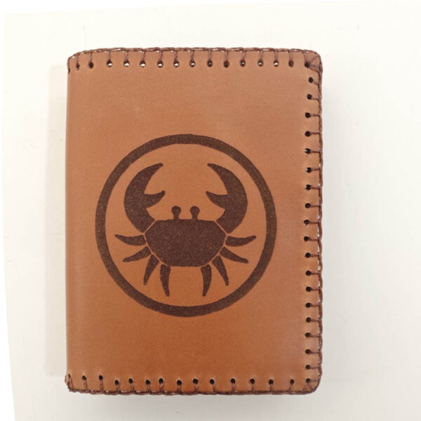 Cartera billetero con monedero de piel camel