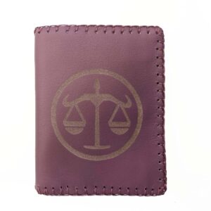 Cartera billetero de piel morada