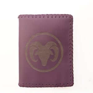 Cartera billetero de piel morada