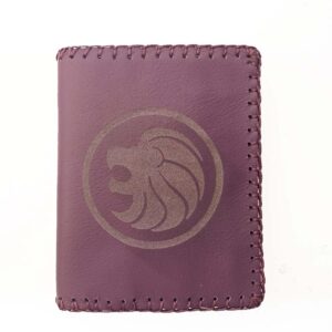 Cartera billetero de piel morada