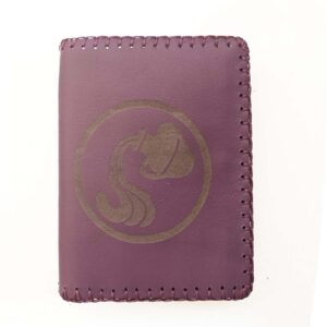 Cartera billetero de piel morada