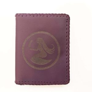 Cartera billetero de piel morada