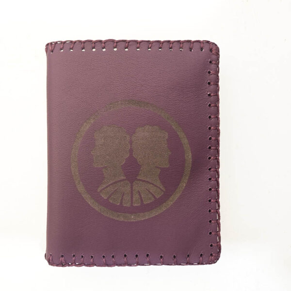 Cartera billetero de piel morada