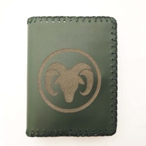 Cartera billetero de piel verde