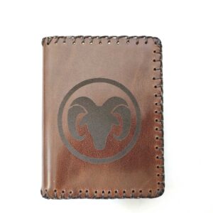 Cartera billetero de piel marrón tabaco