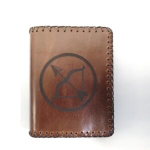 Cartera billetero de piel marrón tabaco