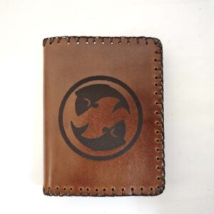 Cartera billetero de piel marrón tabaco