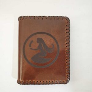 Cartera billetero de piel marrón tabaco