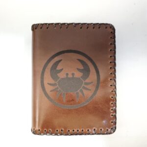 Cartera billetero de piel marrón tabaco