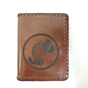 Cartera billetero de piel marrón tabaco