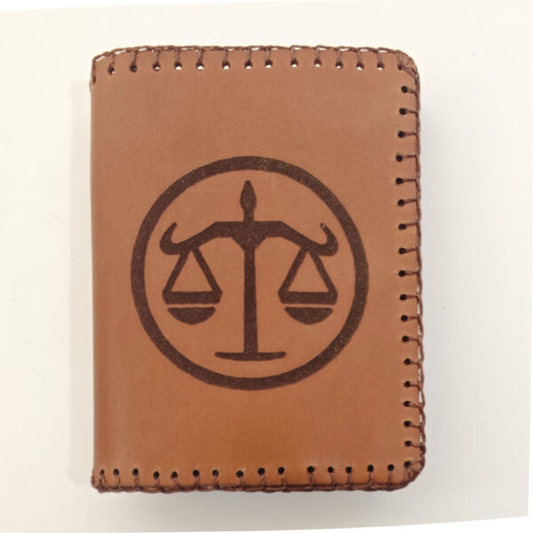 Cartera billetero de piel camel