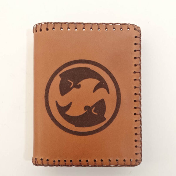 Cartera billetero de piel camel