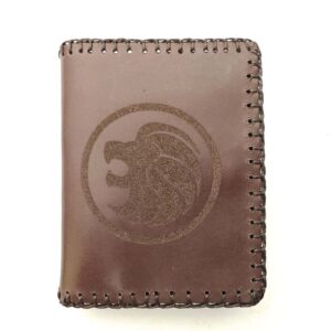 Cartera billetero de piel marrón