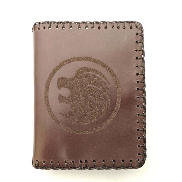 Cartera billetero de piel marrón