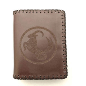 Cartera billetero de piel marrón