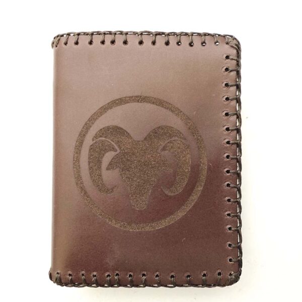 Cartera billetero de piel marrón