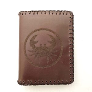 Cartera billetero de piel marrón