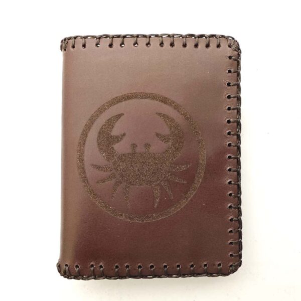 Cartera billetero de piel marrón