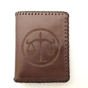 Cartera billetero de piel marrón