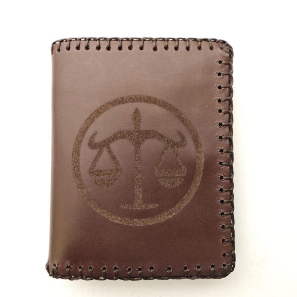Cartera billetero de piel marrón