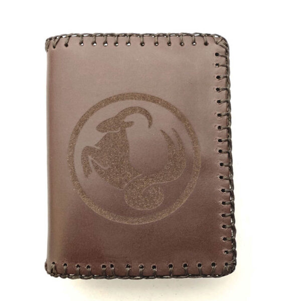 Cartera billetero de piel marrón