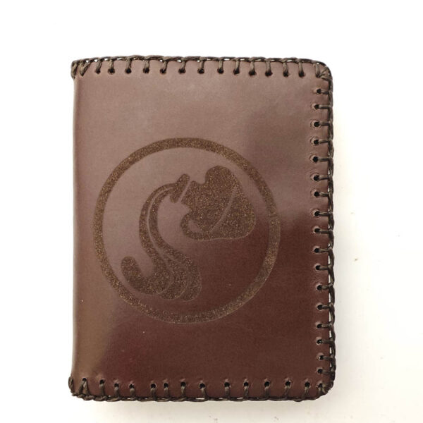 Cartera billetero de piel marrón