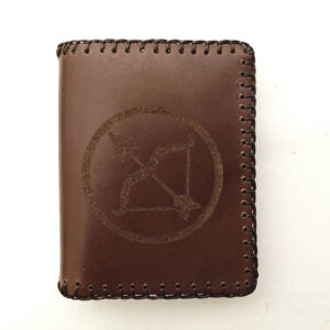 Cartera billetero de piel marrón