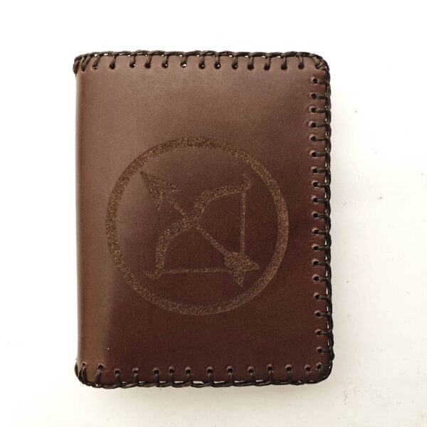 Cartera billetero de piel marrón