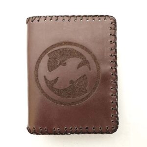 Cartera billetero de piel marrón