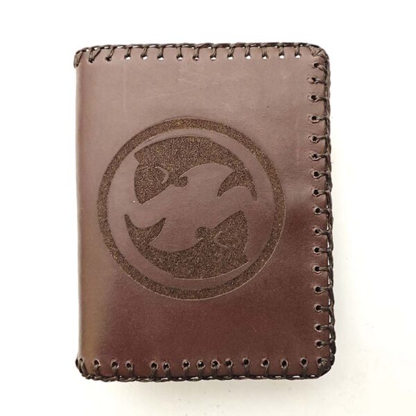 Cartera billetero de piel marrón