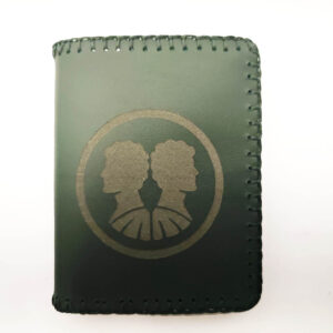 Cartera billetero de piel verde